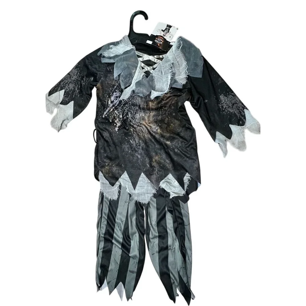 New Hyde & Eek Pirate Eye Patch Scarf‎ Belt Outfit Halloween Costume Boys Medium